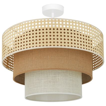 Brilagi - Kiinteä kattokruunu CEDAR LUNETA 1xE27/15W/230V halkaisija 45 cm beige/ruskea/kerma