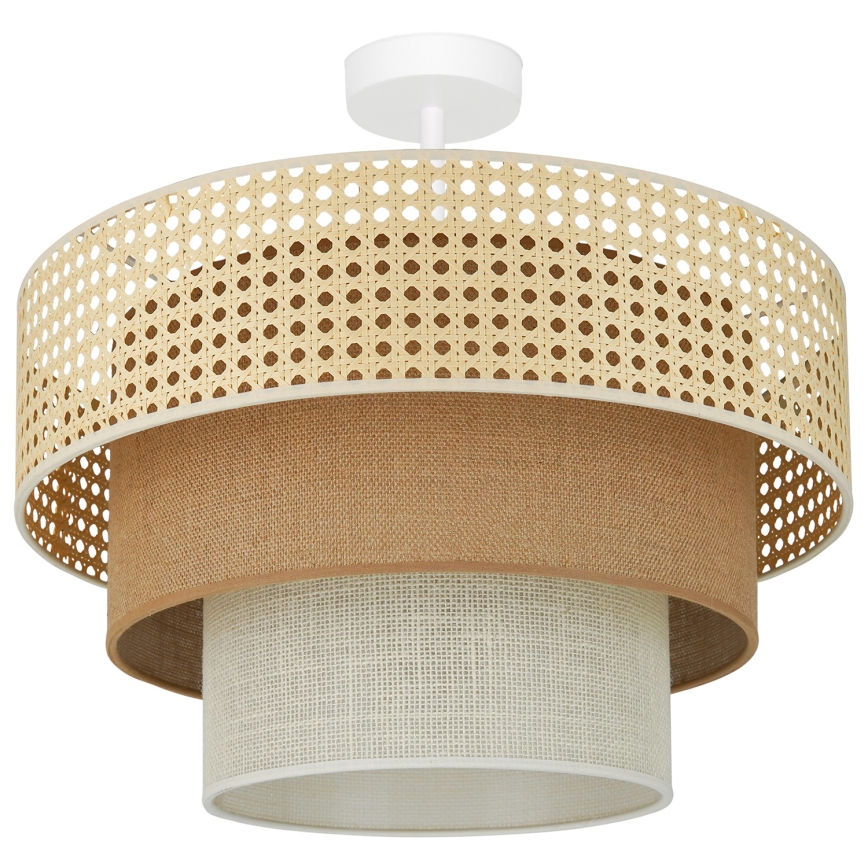Brilagi - Kiinteä kattokruunu CEDAR LUNETA 1xE27/15W/230V halkaisija 45 cm beige/ruskea/kerma
