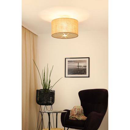 Brilagi - Kiinteä kattokruunu COUNTRY ROLLER 1xE27/15W/230V halkaisija 45 cm beige