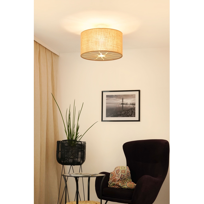 Brilagi - Kiinteä kattokruunu COUNTRY ROLLER 1xE27/15W/230V halkaisija 45 cm beige