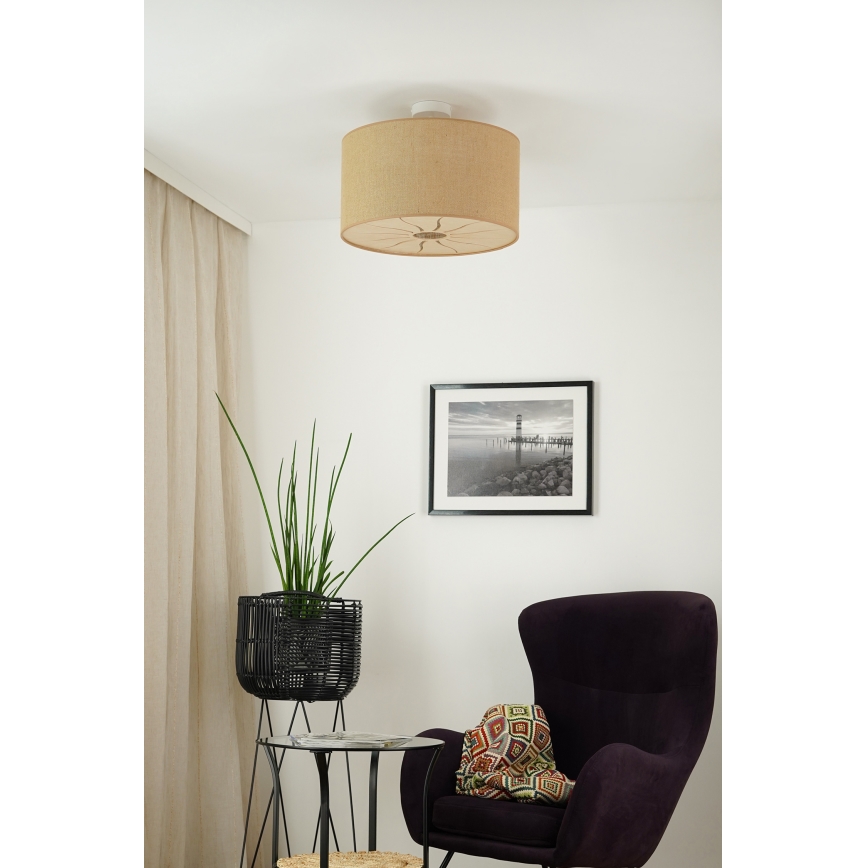 Brilagi - Kiinteä kattokruunu COUNTRY ROLLER 1xE27/15W/230V halkaisija 45 cm beige