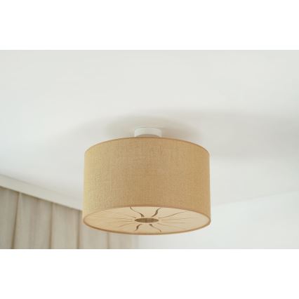 Brilagi - Kiinteä kattokruunu COUNTRY ROLLER 1xE27/15W/230V halkaisija 50 cm beige
