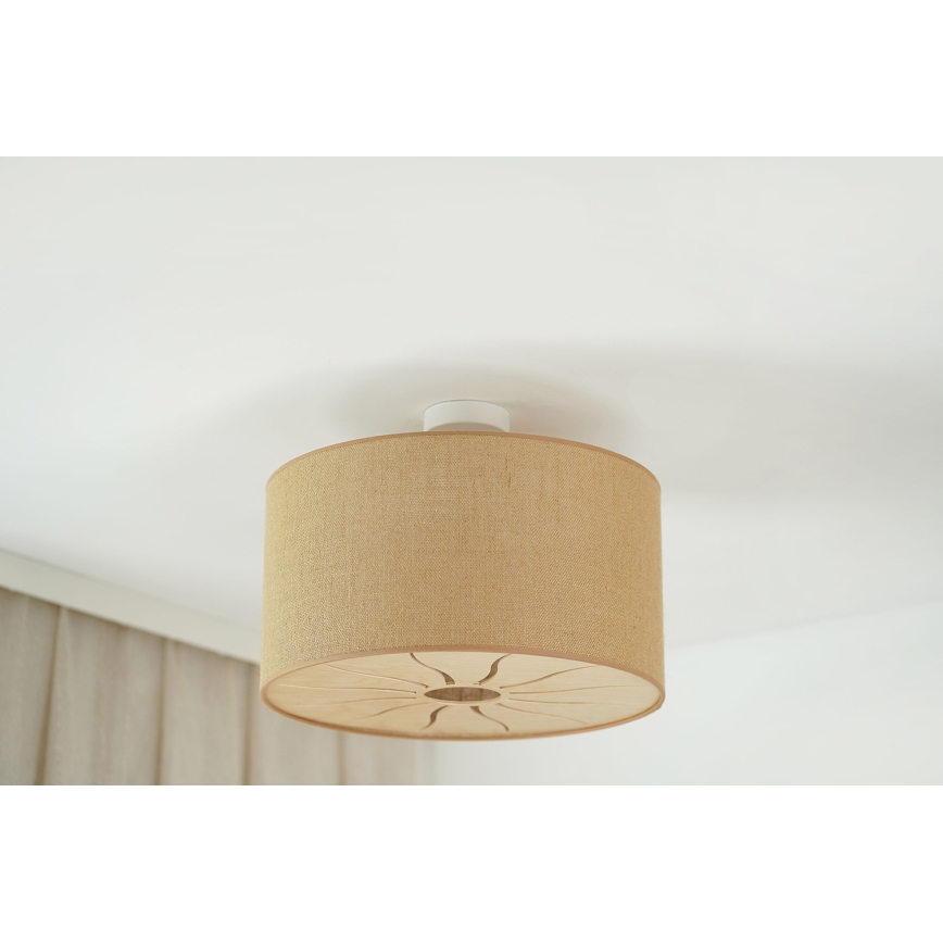 Brilagi - Kiinteä kattokruunu COUNTRY ROLLER 1xE27/15W/230V halkaisija 50 cm beige