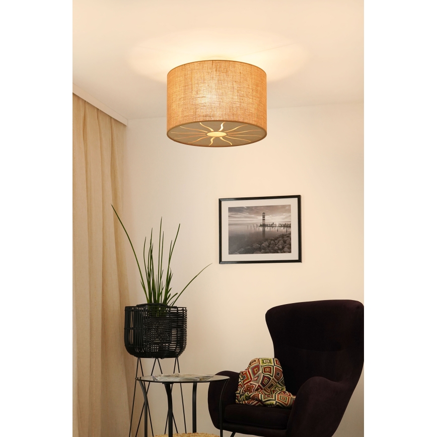 Brilagi - Kiinteä kattokruunu COUNTRY ROLLER 1xE27/15W/230V halkaisija 50 cm beige