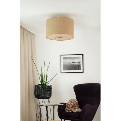 Brilagi - Kiinteä kattokruunu COUNTRY ROLLER 1xE27/15W/230V halkaisija 50 cm beige