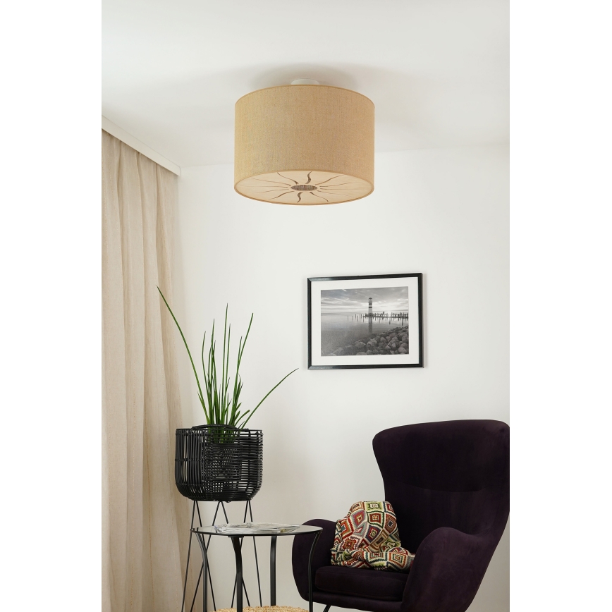 Brilagi - Kiinteä kattokruunu COUNTRY ROLLER 1xE27/15W/230V halkaisija 50 cm beige
