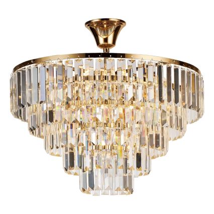 Brilagi - Kiinteä kattokruunu CRYSTAL 5xE14/40W/230V kulta