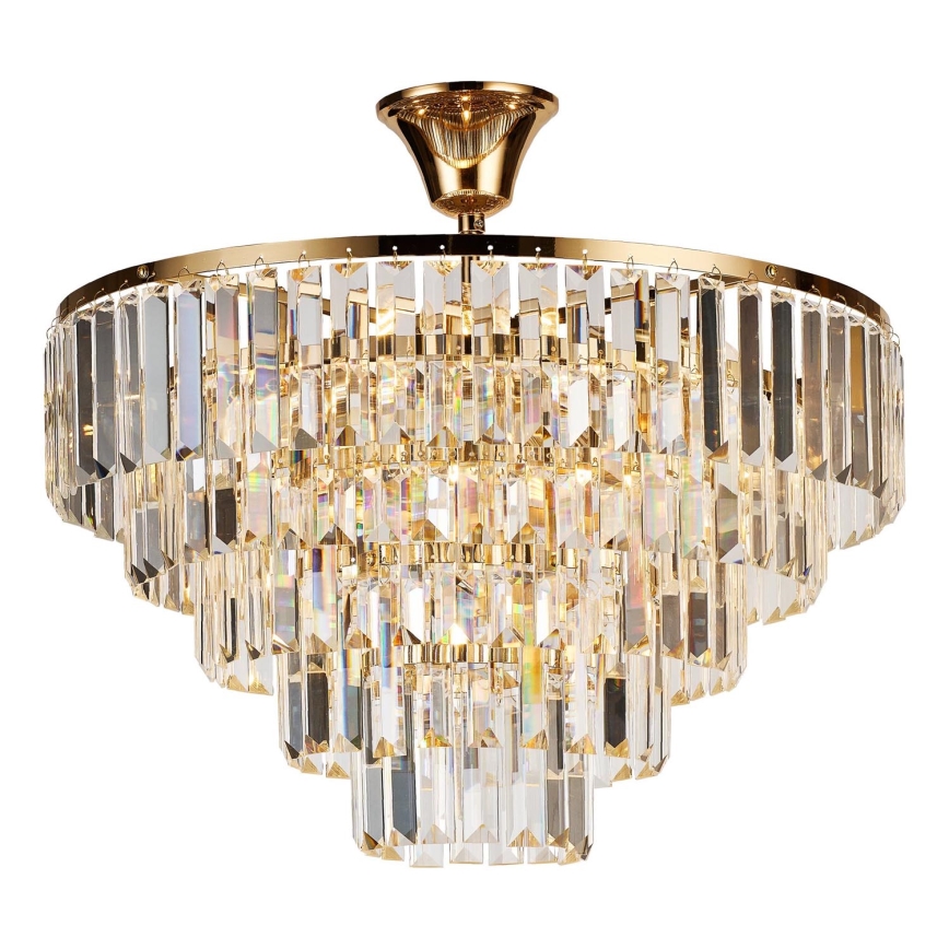 Brilagi - Kiinteä kattokruunu CRYSTAL 5xE14/40W/230V kulta