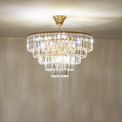 Brilagi - Kiinteä kattokruunu CRYSTAL 5xE14/40W/230V kulta
