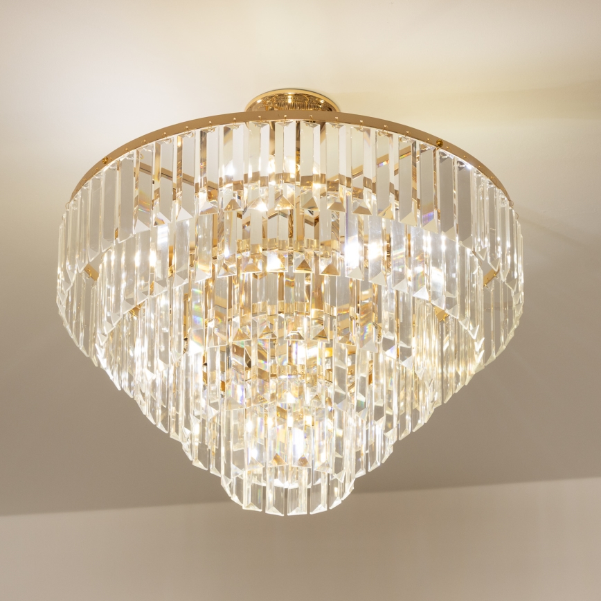 Brilagi - Kiinteä kattokruunu CRYSTAL 5xE14/40W/230V kulta