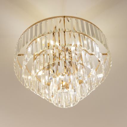 Brilagi - Kiinteä kattokruunu CRYSTAL 5xE14/40W/230V kulta