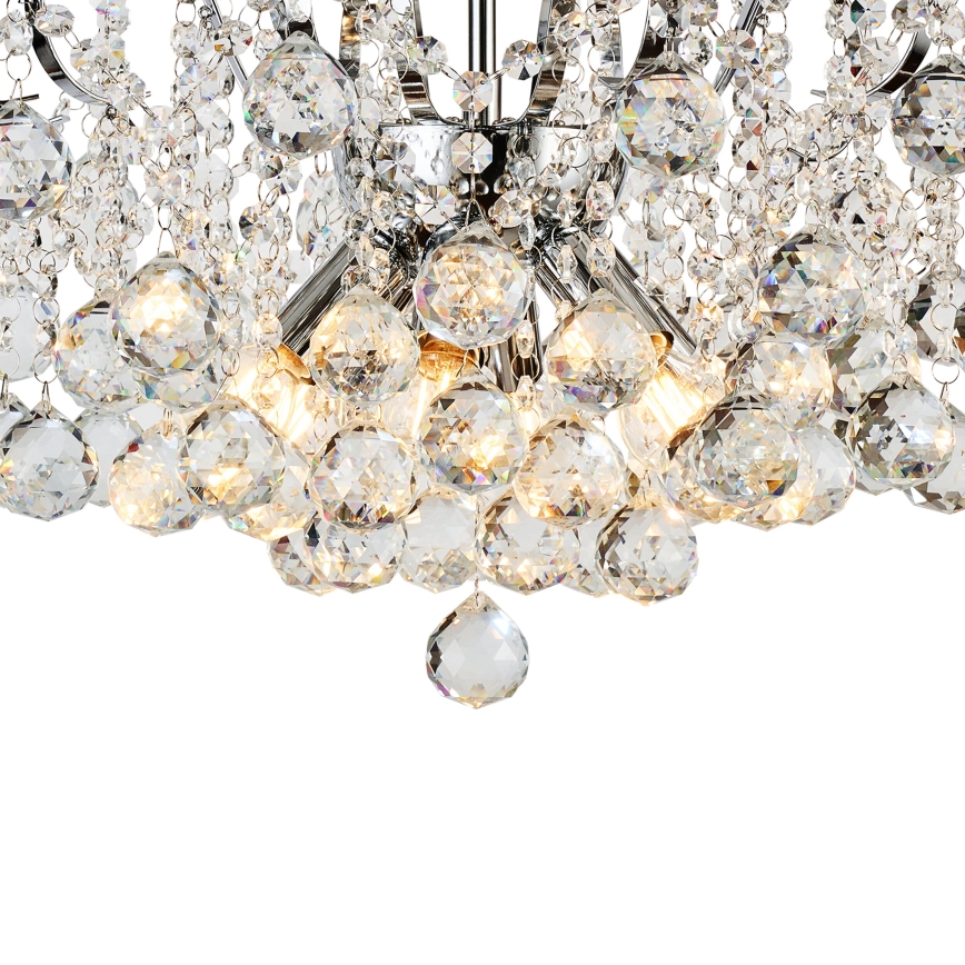 Brilagi - Kiinteä kattokruunu CRYSTAL 6xE14/60W/230V kiiltävä kromi