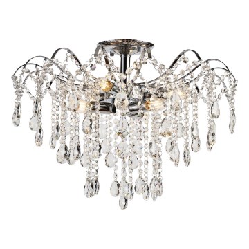 Brilagi - Kiinteä kattokruunu CRYSTAL 6xE14/60W/230V kiiltävä kromi