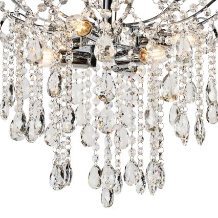 Brilagi - Kiinteä kattokruunu CRYSTAL 6xE14/60W/230V kiiltävä kromi