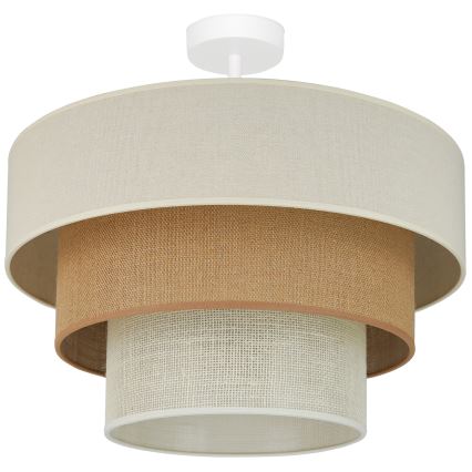 Brilagi - Kiinteä kattokruunu DENVER LUNETA 1xE27/15W/230V halkaisija 45 cm beige/ruskea/kerma