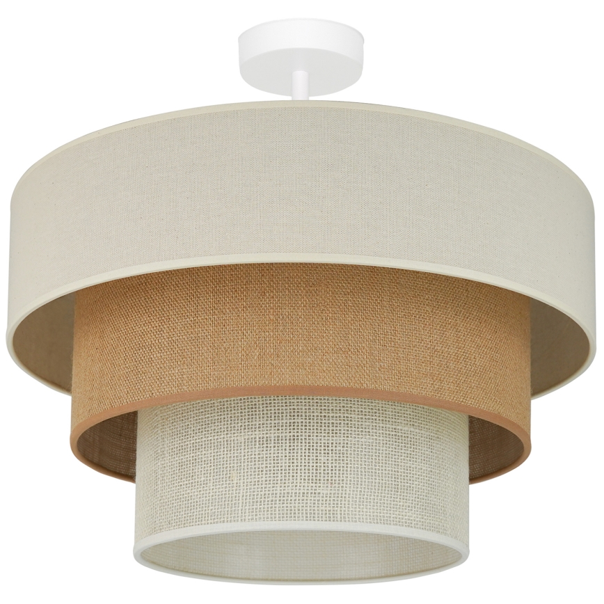 Brilagi - Kiinteä kattokruunu DENVER LUNETA 1xE27/15W/230V halkaisija 45 cm beige/ruskea/kerma