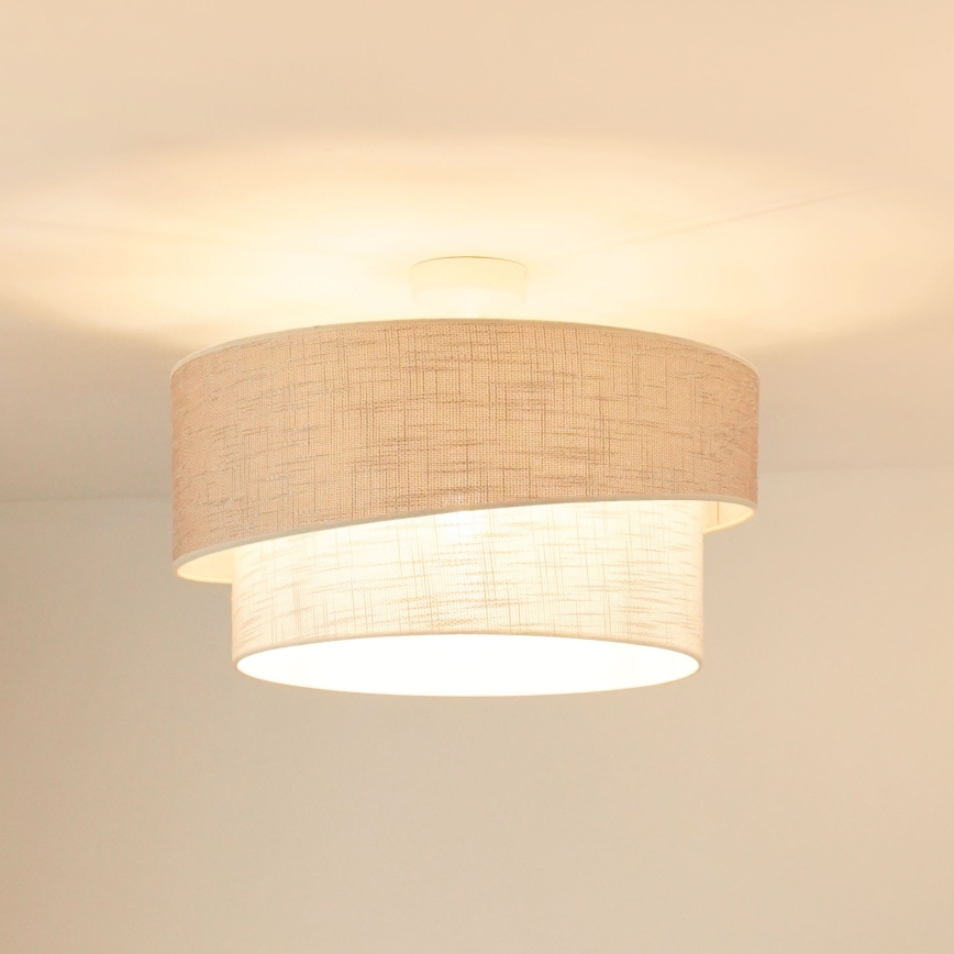 Brilagi - Kiinteä kattokruunu DOVER SHINE 1xE27/15W/230V halkaisija 50 cm harmaa/kerma