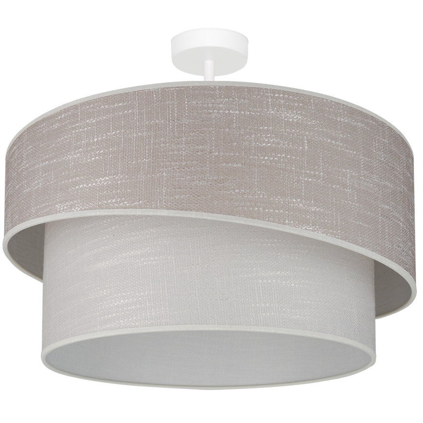 Brilagi - Kiinteä kattokruunu DOVER SHINE 1xE27/15W/230V halkaisija 50 cm harmaa/kerma