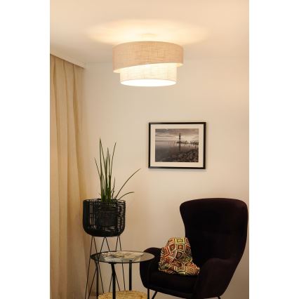 Brilagi - Kiinteä kattokruunu DOVER SHINE 1xE27/15W/230V halkaisija 50 cm harmaa/kerma