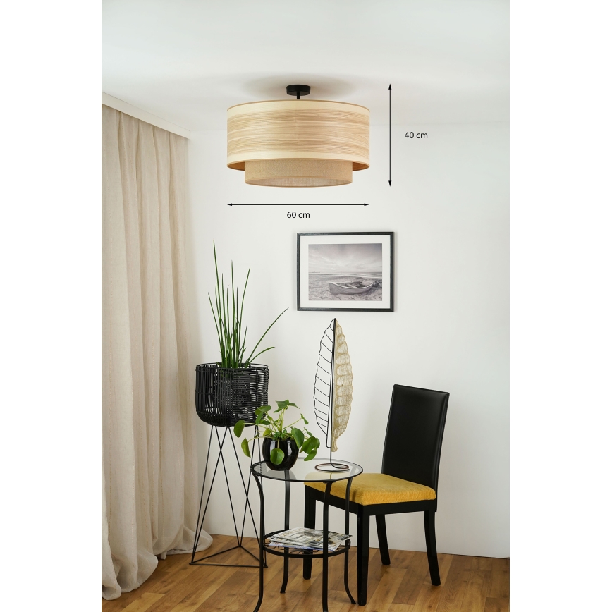 Brilagi - Kiinteä kattokruunu MONTANA BOHO 1xE27/15W/230V halkaisija 60 cm ruskea