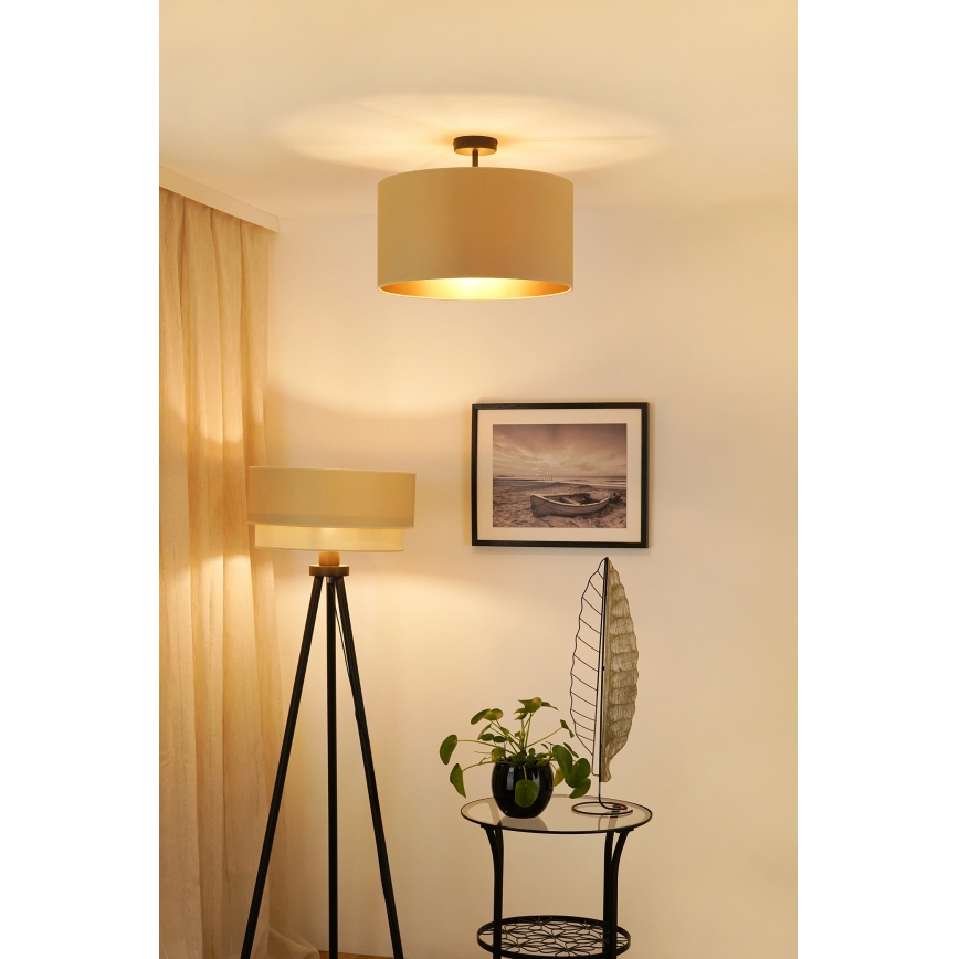 Brilagi - Kiinteä kattokruunu OREGON ROLLER VEGE 1xE27/15W/230V halkaisija 45 cm beige