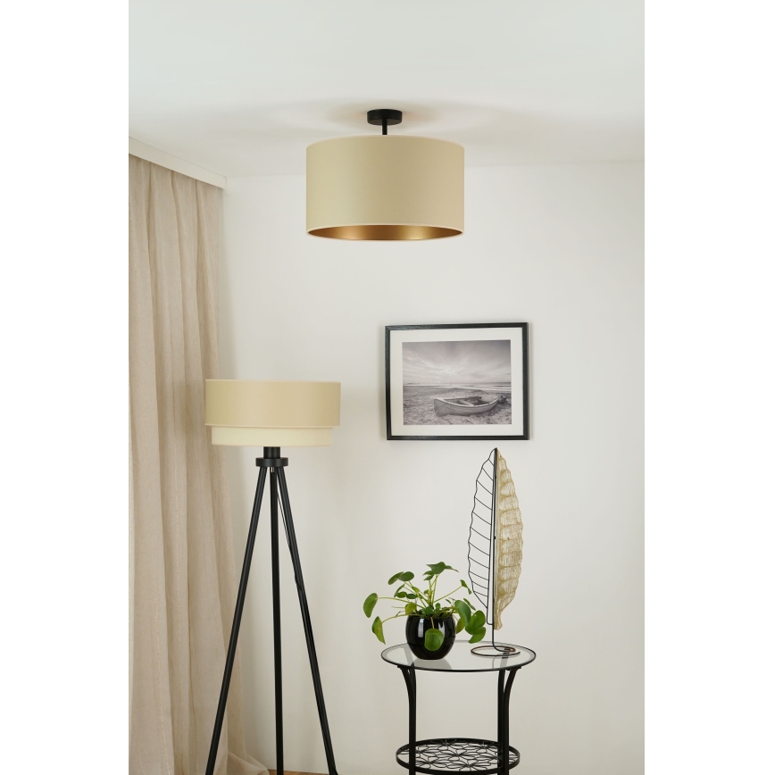 Brilagi - Kiinteä kattokruunu OREGON ROLLER VEGE 1xE27/15W/230V halkaisija 45 cm beige