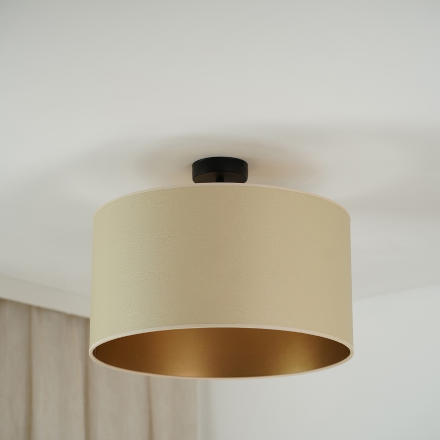 Brilagi - Kiinteä kattokruunu OREGON ROLLER VEGE 1xE27/15W/230V halkaisija 45 cm beige