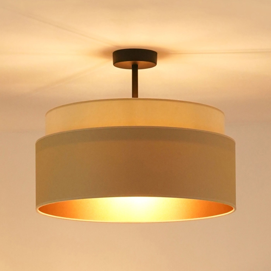 Brilagi - Kiinteä kattokruunu OREGON VEGE 1xE27/15W/230V halkaisija 45 cm beige