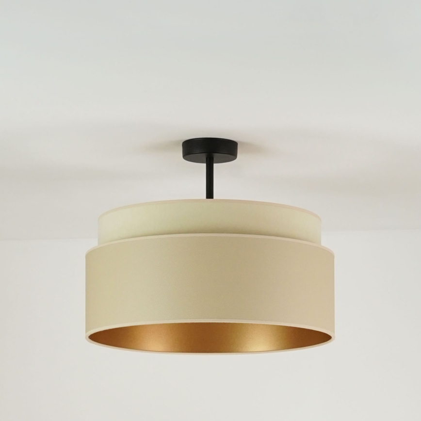 Brilagi - Kiinteä kattokruunu OREGON VEGE 1xE27/15W/230V halkaisija 45 cm beige