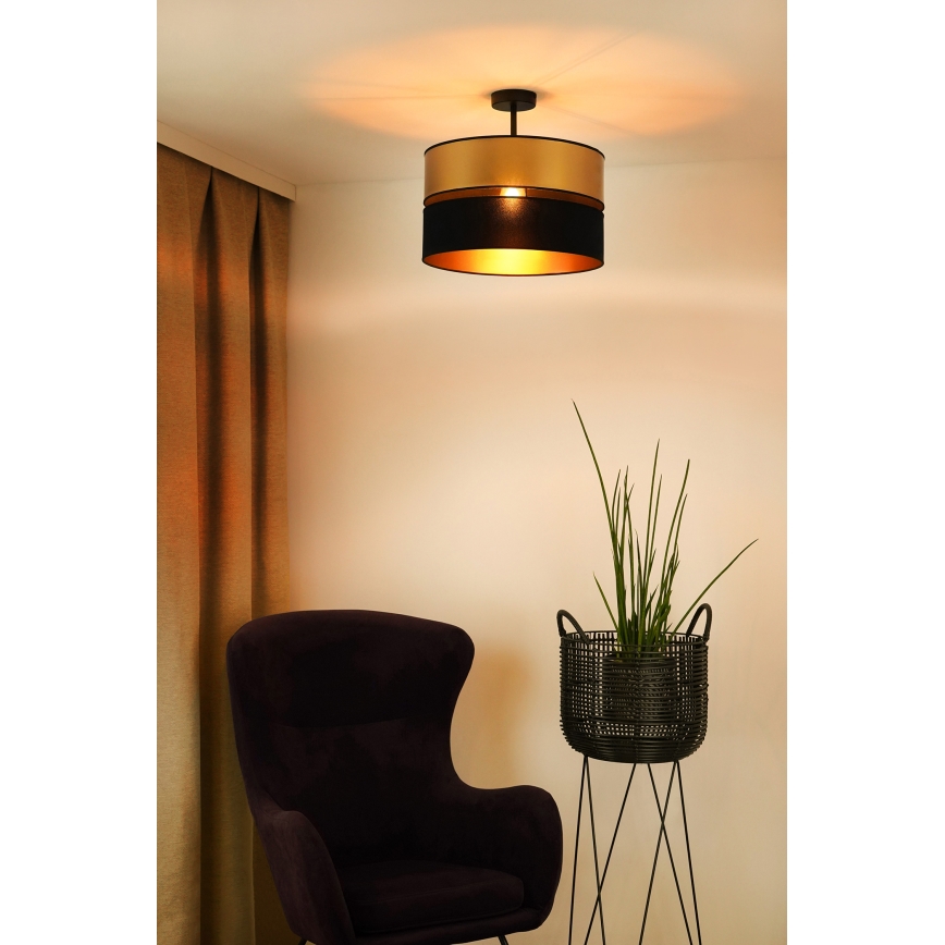 Brilagi - Kiinteä kattokruunu ROYAL 1xE27/15W/230V halkaisija 40 cm musta/kulta