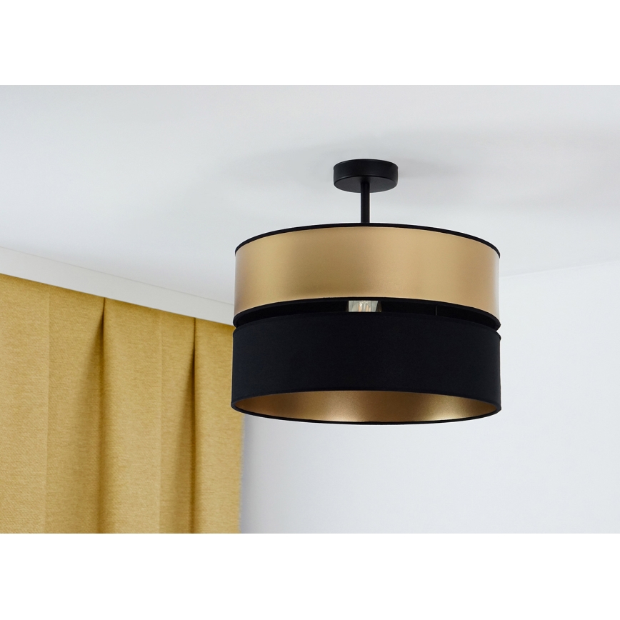 Brilagi - Kiinteä kattokruunu ROYAL 1xE27/15W/230V halkaisija 40 cm musta/kulta