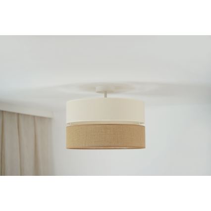 Brilagi - Kiinteä kattokruunu ROYAL YUTE 1xE27/15W/230V halkaisija 40 cm beige/kerma