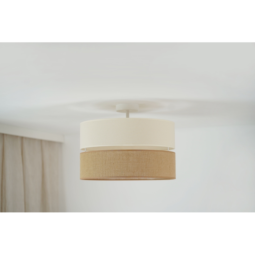 Brilagi - Kiinteä kattokruunu ROYAL YUTE 1xE27/15W/230V halkaisija 40 cm beige/kerma
