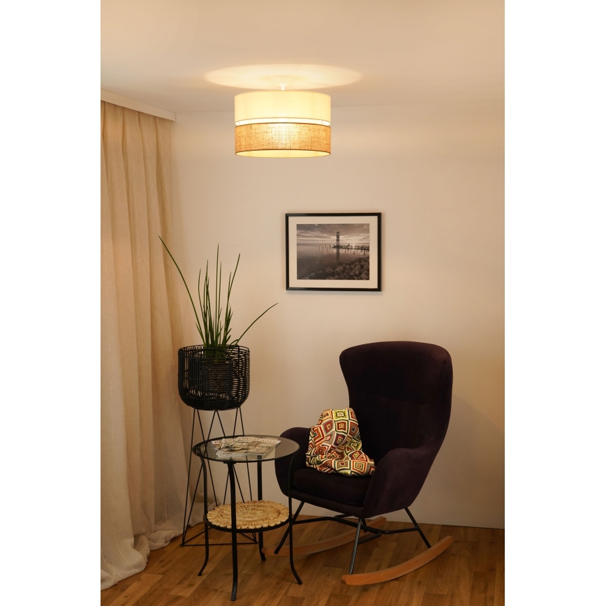 Brilagi - Kiinteä kattokruunu ROYAL YUTE 1xE27/15W/230V halkaisija 40 cm beige/kerma