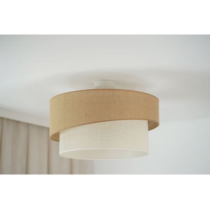 Brilagi - Kiinteä kattokruunu SHINE 1xE27/15W/230V halkaisija 50 cm beige/kerma