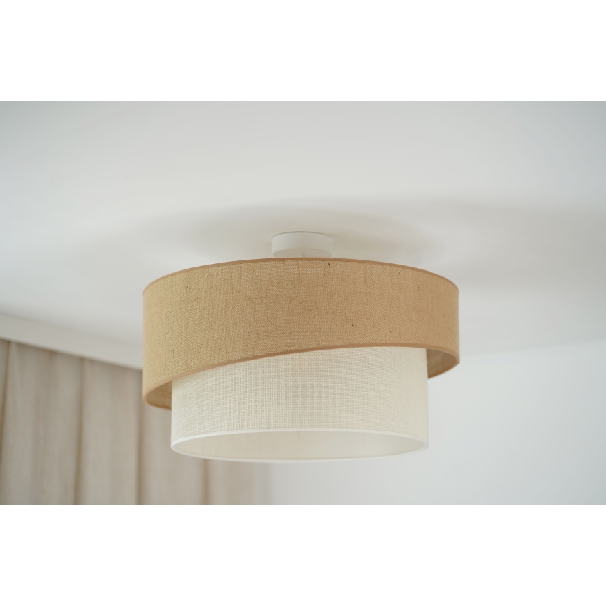 Brilagi - Kiinteä kattokruunu SHINE 1xE27/15W/230V halkaisija 50 cm beige/kerma