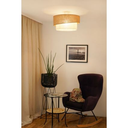 Brilagi - Kiinteä kattokruunu SHINE 1xE27/15W/230V halkaisija 50 cm beige/kerma