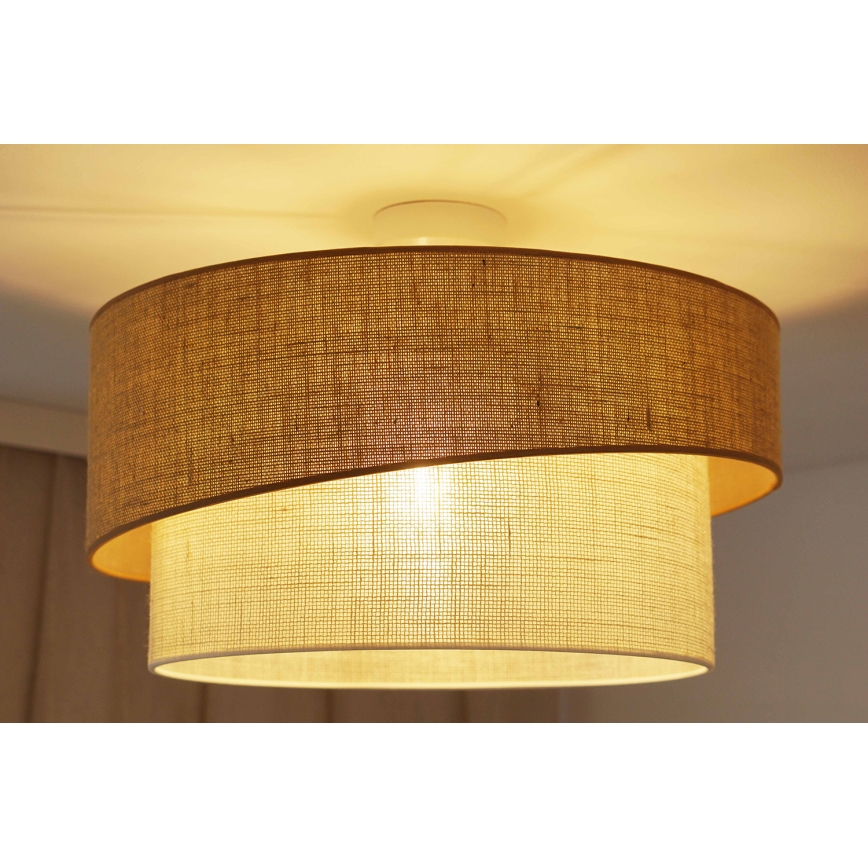Brilagi - Kiinteä kattokruunu SHINE 1xE27/15W/230V halkaisija 50 cm beige/kerma