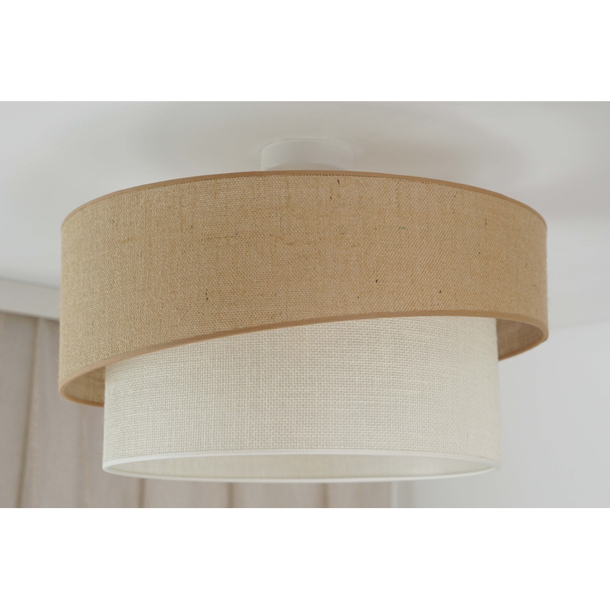 Brilagi - Kiinteä kattokruunu SHINE 1xE27/15W/230V halkaisija 50 cm beige/kerma