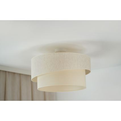 Brilagi - Kiinteä kattokruunu SHINE 1xE27/15W/230V halkaisija 50 cm kerma