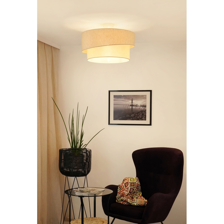 Brilagi - Kiinteä kattokruunu SHINE 1xE27/15W/230V halkaisija 50 cm kerma