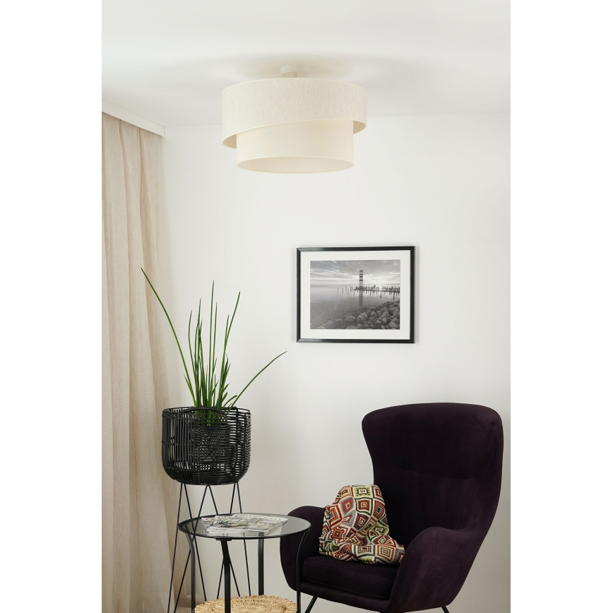 Brilagi - Kiinteä kattokruunu SHINE 1xE27/15W/230V halkaisija 50 cm kerma