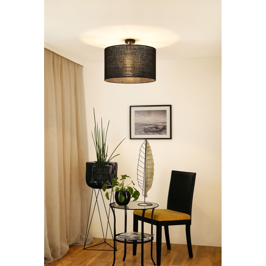 Brilagi - Kiinteä kattokruunu TUBES ROLLER 1xE27/15W/230V halkaisija 50 cm musta