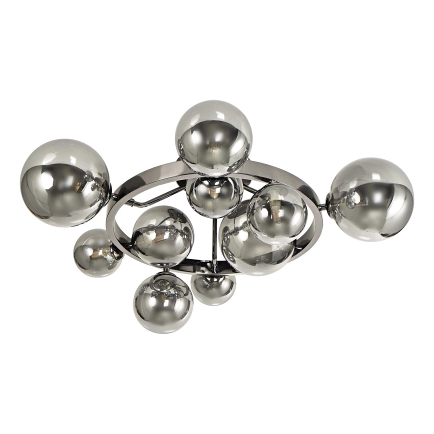 Brilagi - Kiinteä LED-kattokruunu MILLA 10xG9/3W/230V kiiltävä kromi/savuinen