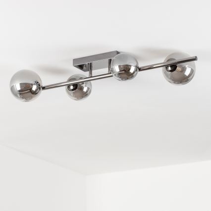 Brilagi - Kiinteä LED-kattokruunu MILLA 4xG9/3W/230V kiiltävä kromi/savuinen