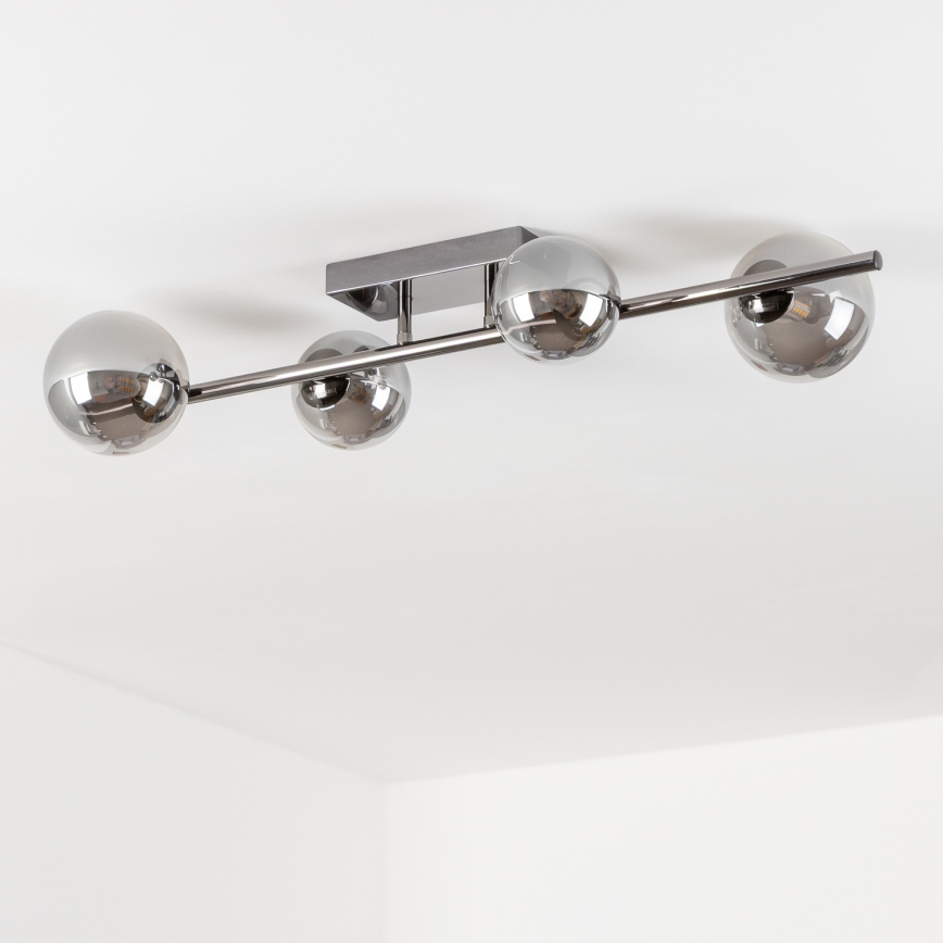 Brilagi - Kiinteä LED-kattokruunu MILLA 4xG9/3W/230V kiiltävä kromi/savuinen