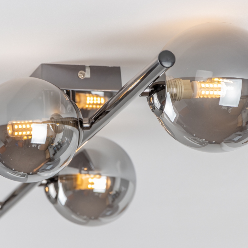 Brilagi - Kiinteä LED-kattokruunu MILLA 4xG9/3W/230V kiiltävä kromi/savuinen