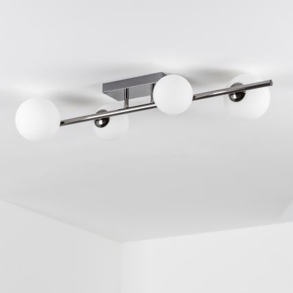 Brilagi - Kiinteä LED-kattokruunu MILLA 4xG9/3W/230V kiiltävä kromi/valkoinen