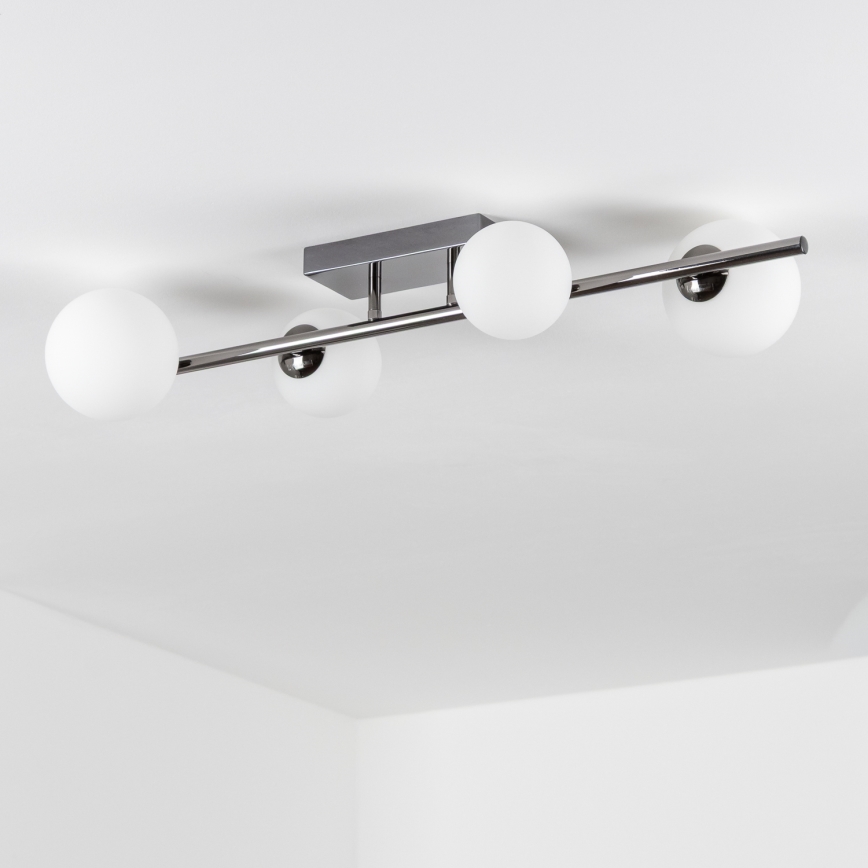 Brilagi - Kiinteä LED-kattokruunu MILLA 4xG9/3W/230V kiiltävä kromi/valkoinen