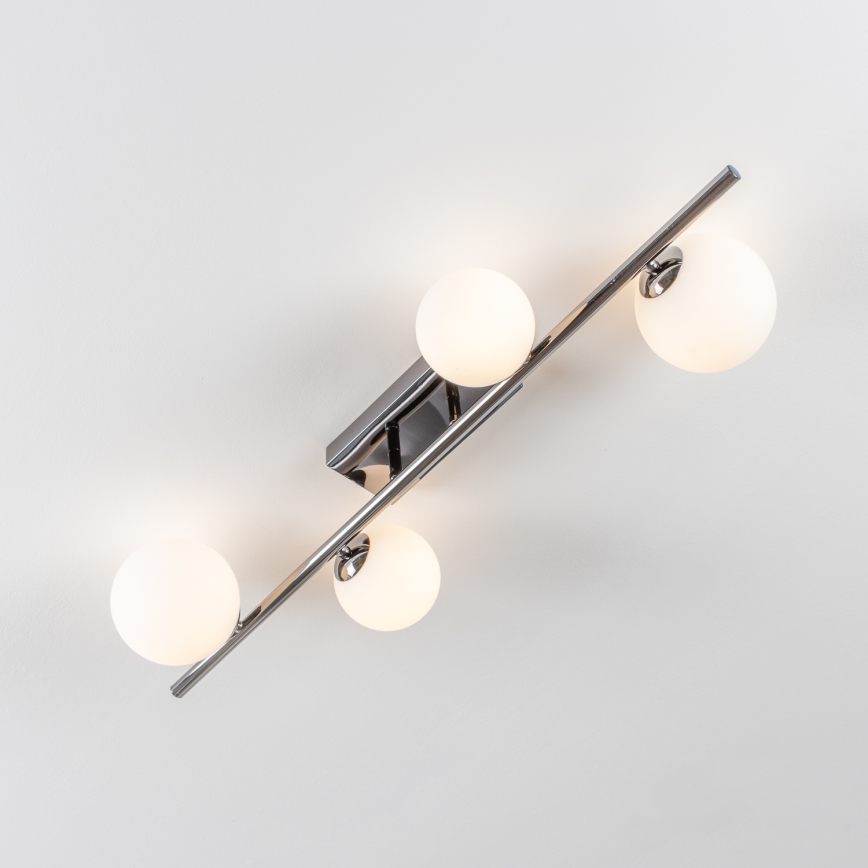 Brilagi - Kiinteä LED-kattokruunu MILLA 4xG9/3W/230V kiiltävä kromi/valkoinen